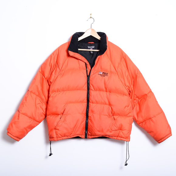 orange polo bubble jacket
